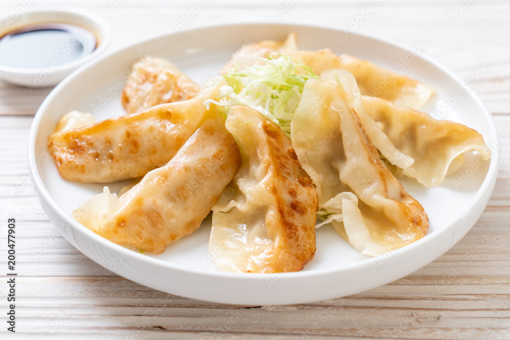 Japanese gyoza or dumplings snack