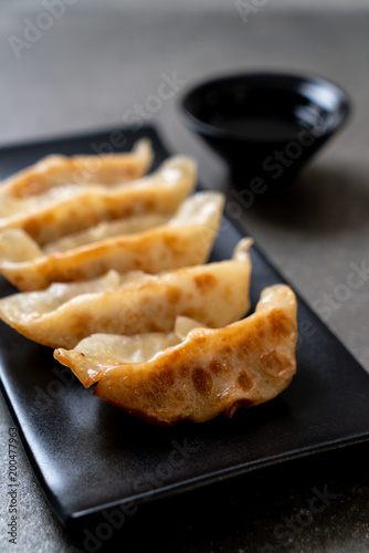 Japanese gyoza or dumplings snack