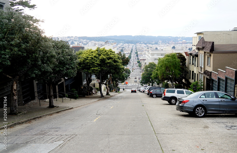 One of the biggest slope in San fransisco.