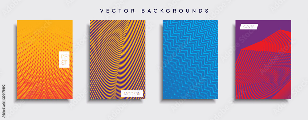 Vector cover designs. Future Poster template. Smartphone modern background set.