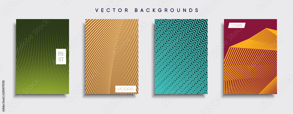 Vector cover designs. Future Poster template. Smartphone modern background set.