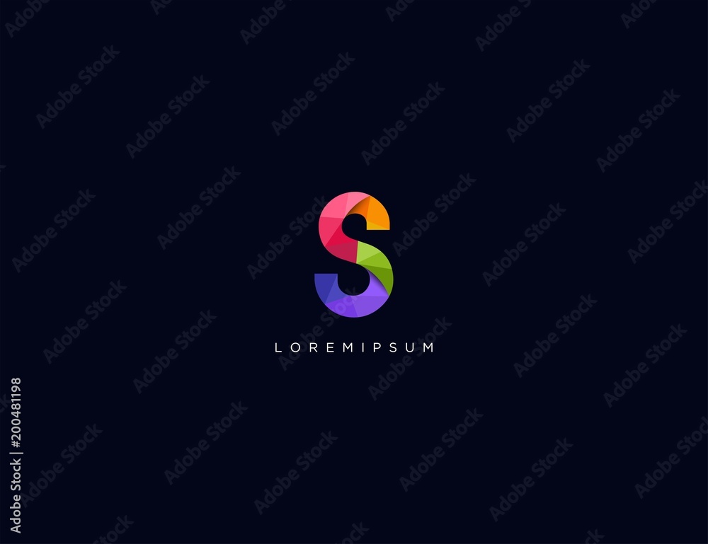 Letter S Logo Icon. colorful logo design template Letter S Logo Icon. colorful logo design template