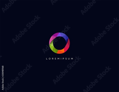 Letter O Logo Icon. colorful logo design template