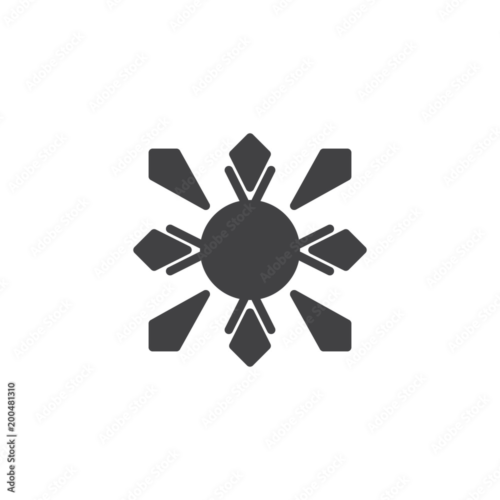 Crystal sun vector icon. filled flat sign for mobile concept and web design. simple solid icon. Symbol, logo illustration. Pixel perfect vector graphics Crystal sun vector icon. filled flat sign for mobile concept and web design. simple solid icon. Symbol, logo illustration. Pixel perfect vector graphics