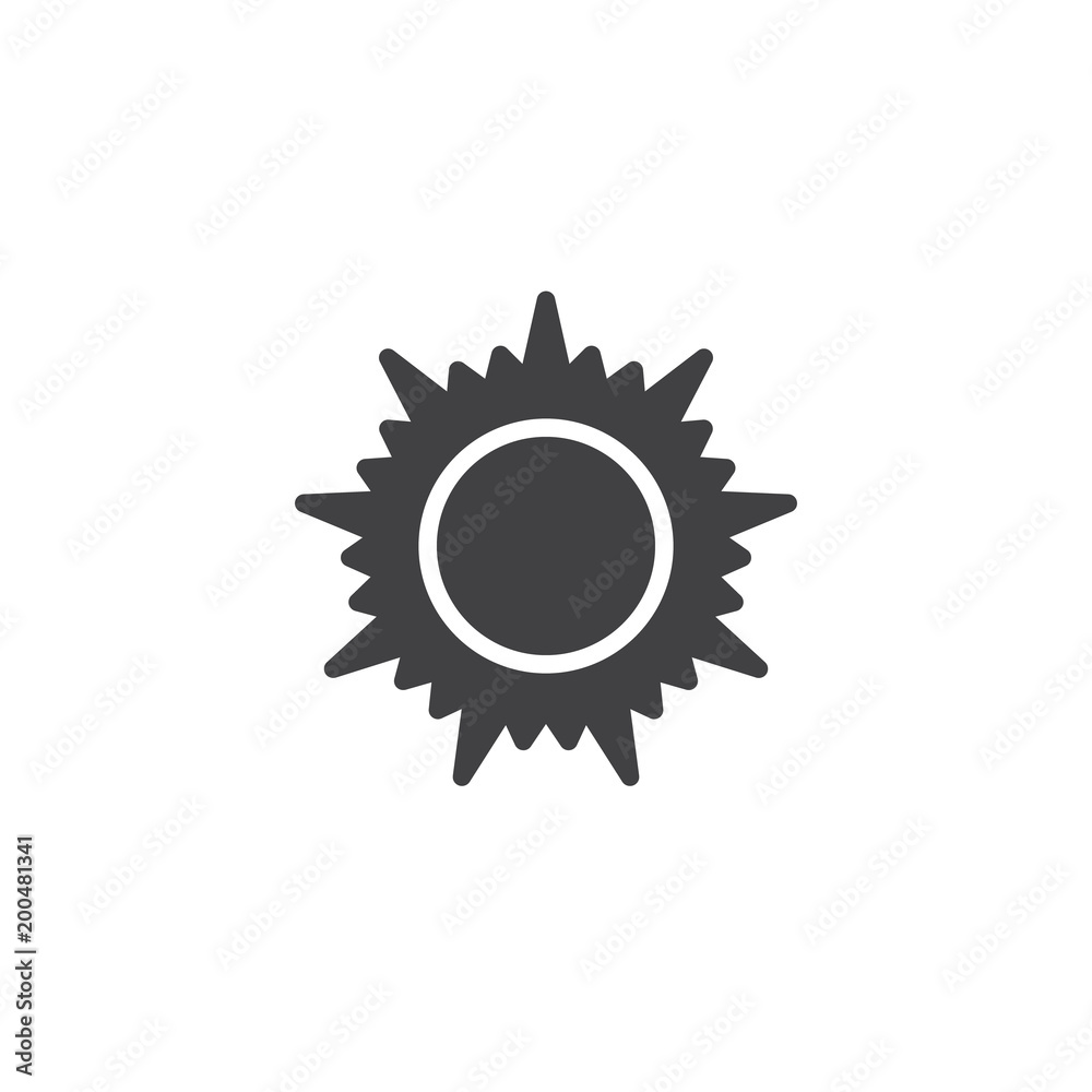 Scorching sun vector icon. filled flat sign for mobile concept and web design. Baking sun simple solid icon. Symbol, logo illustration. Pixel perfect vector graphics Scorching sun vector icon. filled flat sign for mobile concept and web design. Baking sun simple solid icon. Symbol, logo illustration. Pixel perfect vector graphics