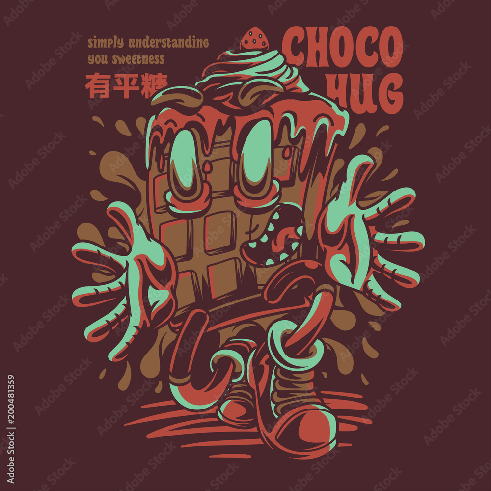 Choco Hug Illustration