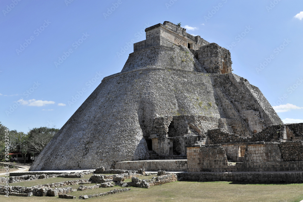 Adivino-Pyramide oder Pyramide des Zauberers, UNESCO-Welterbe, Uxmal, Region Yucatán, Mexiko, Mittelamerika