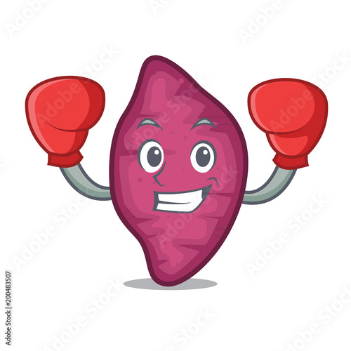 Boxing sweet potato character cartoon