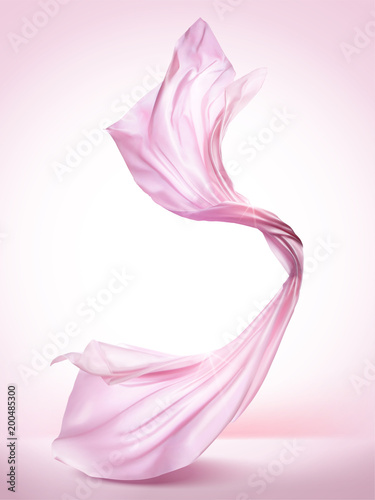 Pink chiffon elements