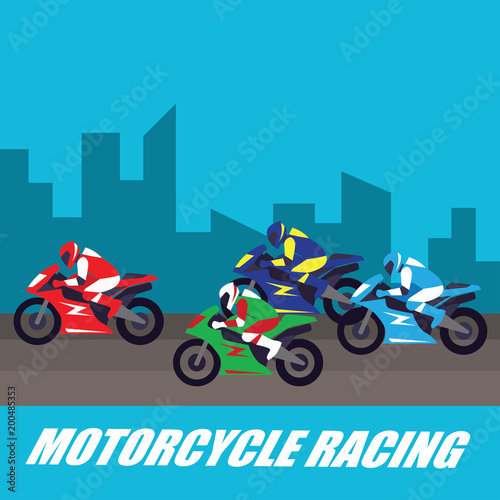 motorcycle racing poster and banner. vector illustration