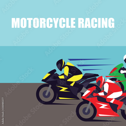 motorcycle racing poster and banner. vector illustration