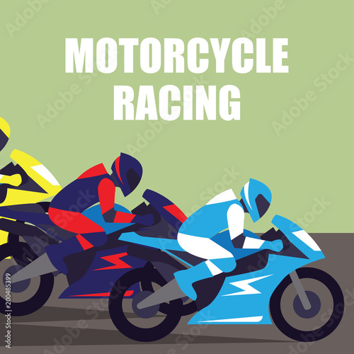 motorcycle racing poster and banner. vector illustration