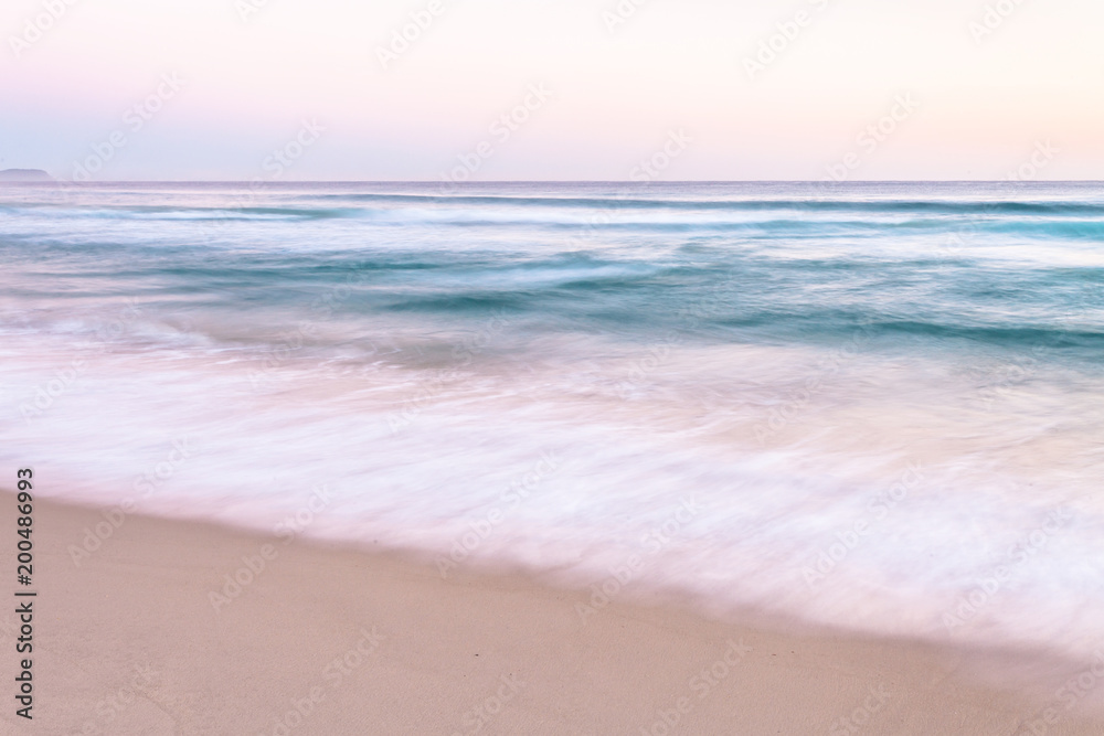 Ocean Waves on Sand Beach