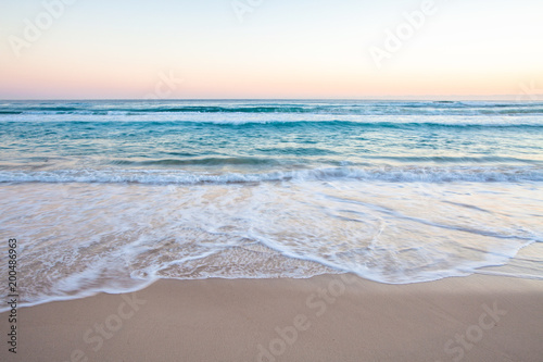 Ocean Waves on Sand Beach