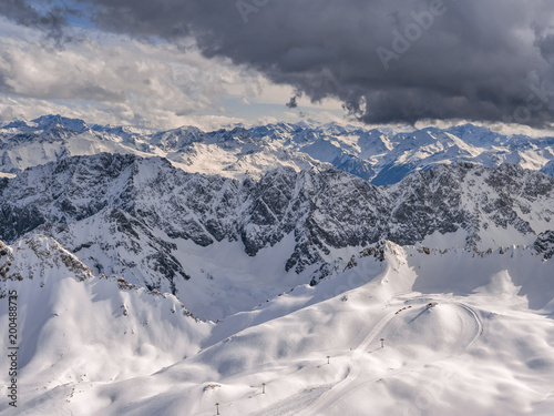 View from the Zugspitze, Germany, Bavaria