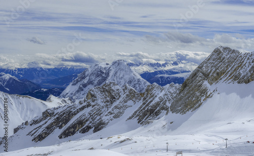 View from the Zugspitze, Germany, Bavaria © pwmotion