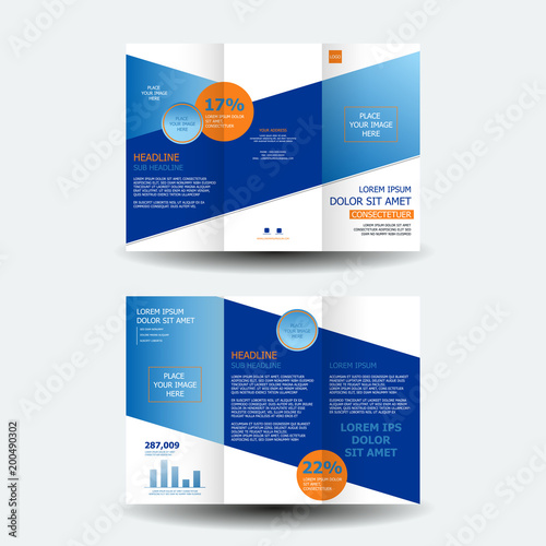 Brochure design, brochure template, creative tri-fold, trend brochure