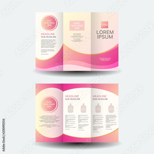 Brochure design, brochure template, creative tri-fold, trend brochure