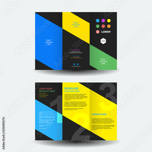 Brochure design, brochure template, creative tri-fold, trend brochure