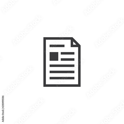 Document paper outline icon. isolated note paper icon in thin line style for graphic and web design. Simple flat symbol Pixel Perfect vector Illustration.