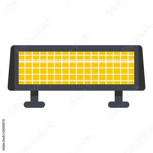 Panel heater icon. Flat illustration of panel heater vector icon for web