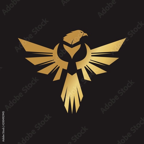 gold eagle logo for team or brand