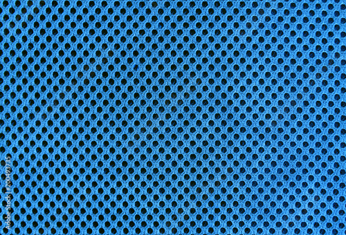 blue breathable porous poriferous material for air ventilation with holes
