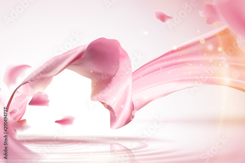 Pink satin background