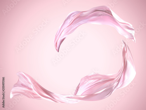 Pink chiffon elements