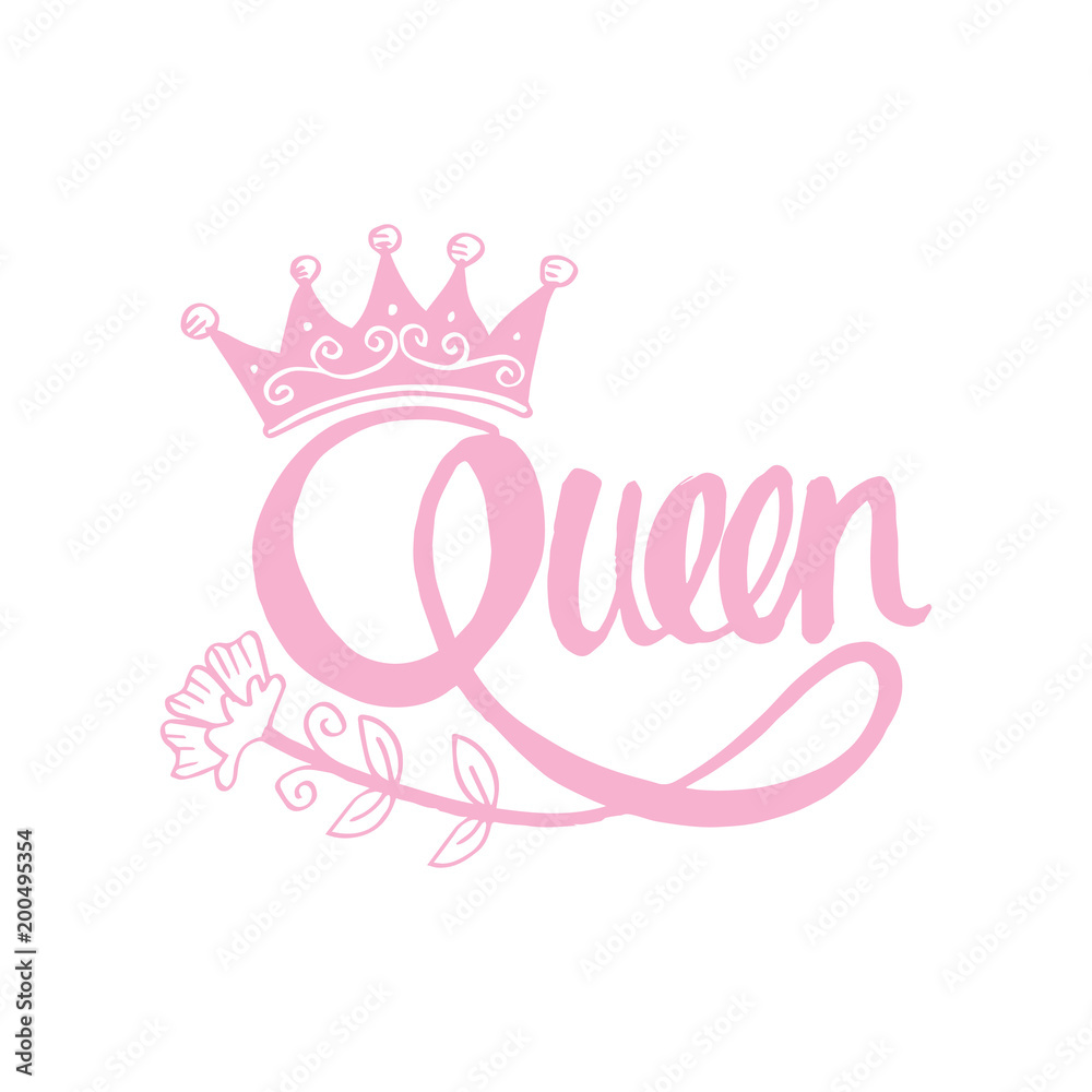 Queen hand lettering Stock Illustration | Adobe Stock