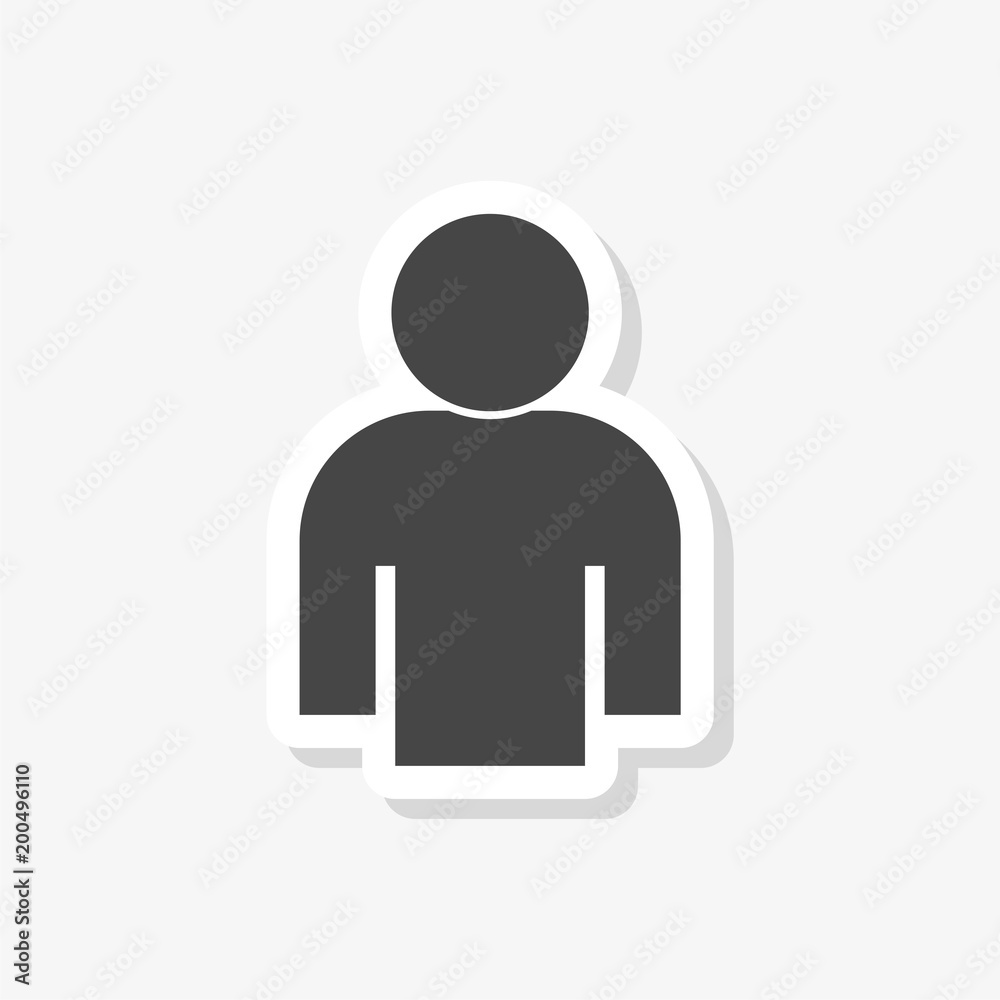 User sign sticker, Person symbol, simple vector icon User sign sticker, Person symbol, simple vector icon
