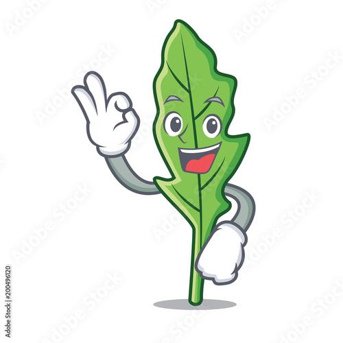 Okay arugula character cartoon style