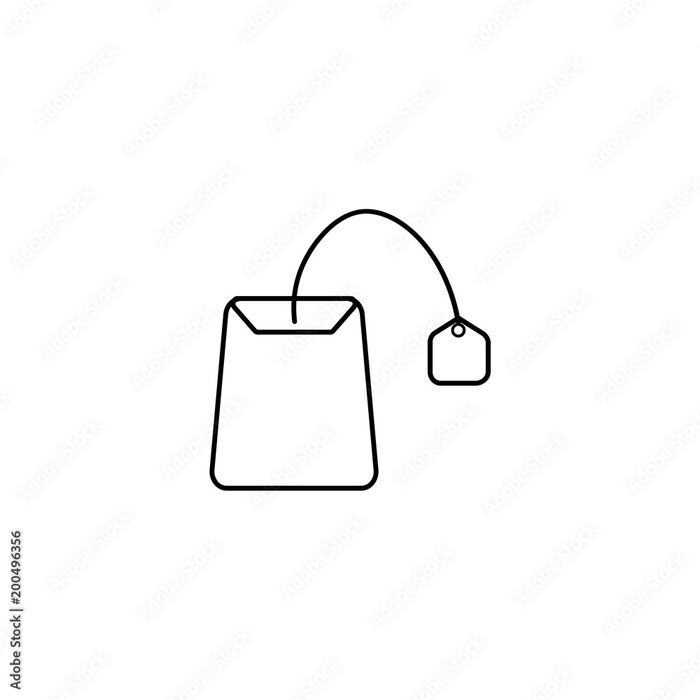 Teabag icon - thin line