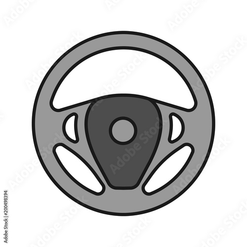 Car rudder color icon