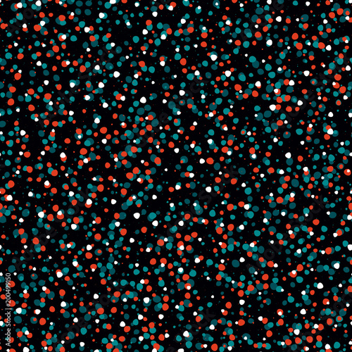 Seamless Splash Patterns in blue orange tones