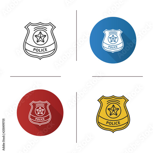 Police detective badge icon