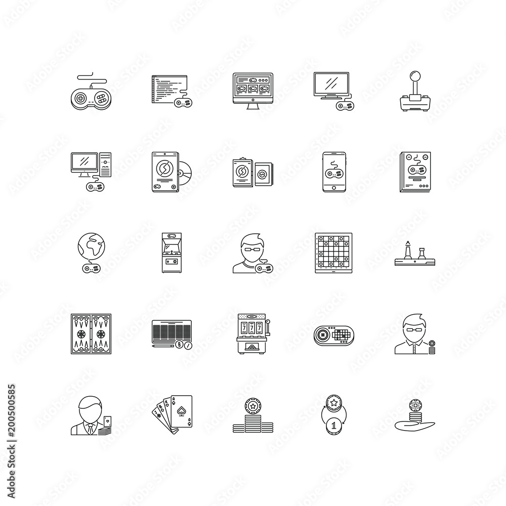 game outline icons 25