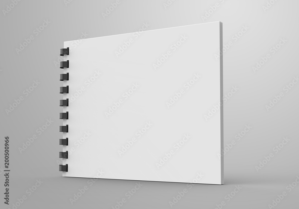Spiral notebook in 3d render
