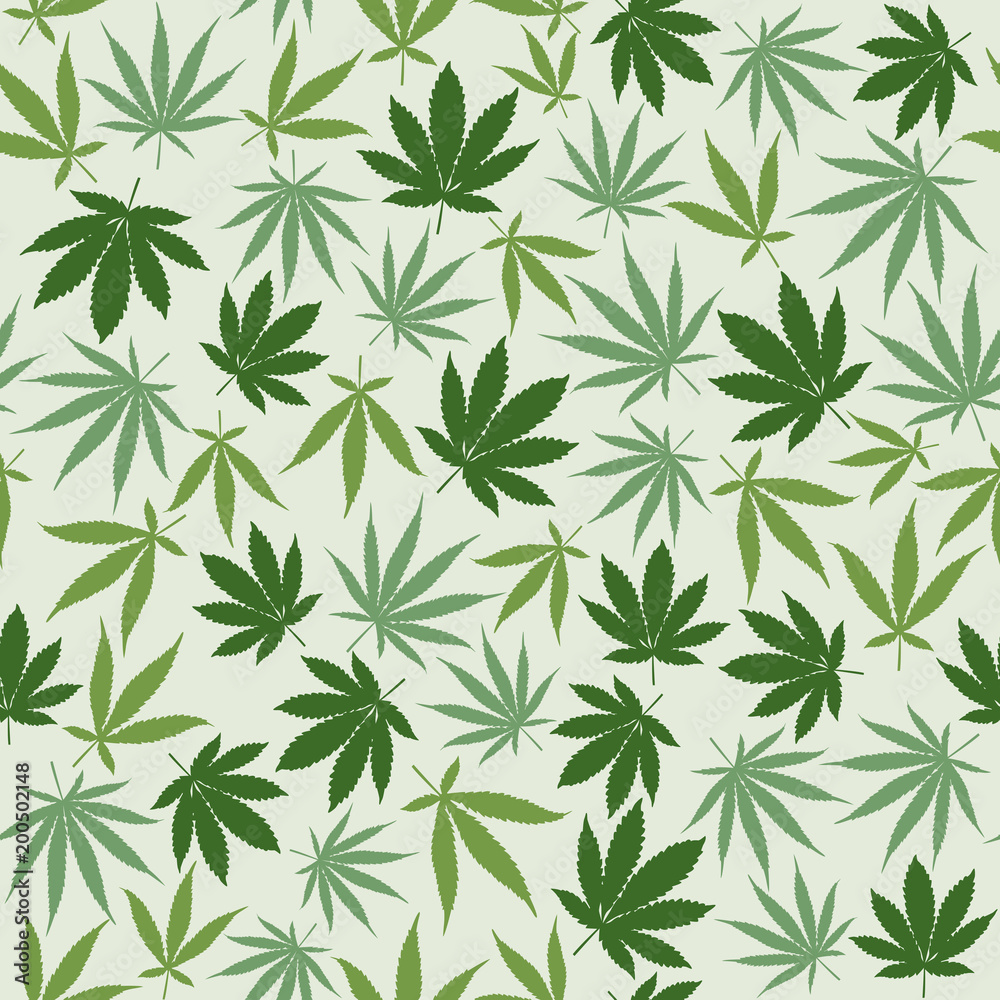 Hemp seamless pattern