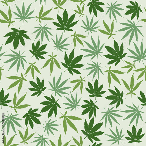 Hemp seamless pattern