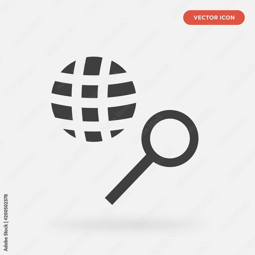 search icon isolated on grey background, in black, vector icon illustration search icon isolated on grey background, in black, vector icon illustration