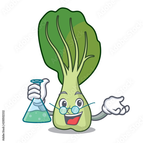 Professor bok choy character cartoon