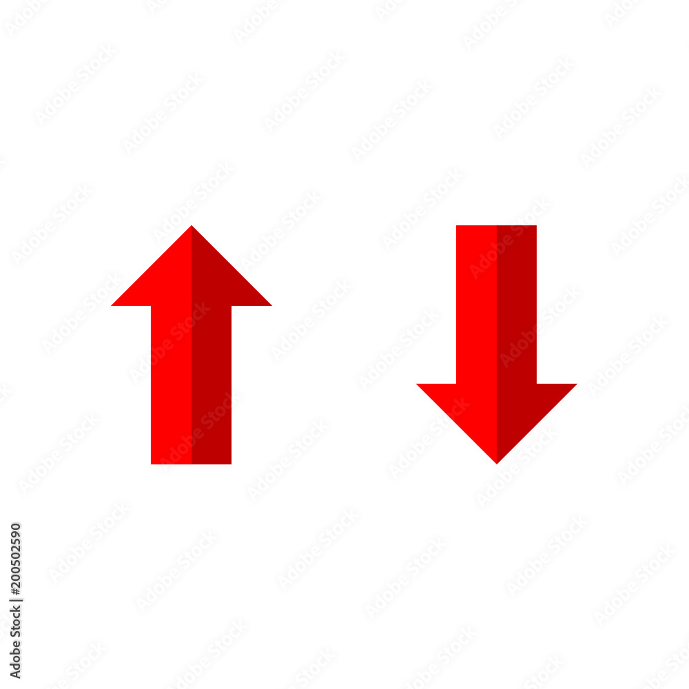 Red arrow up and down Red arrow up and down