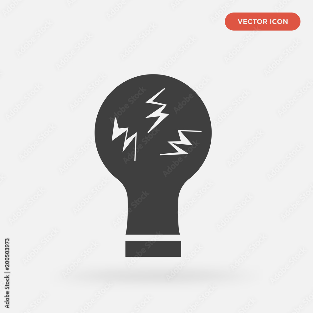 idea icon isolated on grey background, in black, vector icon illustration idea icon isolated on grey background, in black, vector icon illustration