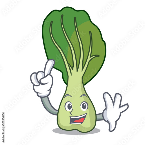 Finger bok choy mascot cartoon