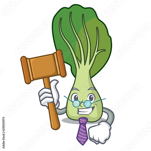 Judge bok choy mascot cartoon