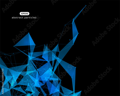 Vector background with abstract particles.