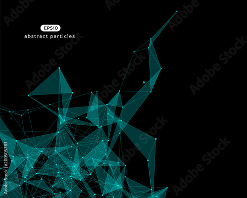 Vector background with abstract particles.
