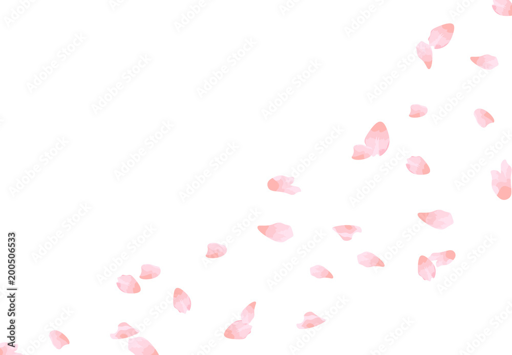 Sakura. Flying petals in the wind in pastel colors. isolated on white background. illustration Sakura. Flying petals in the wind in pastel colors. isolated on white background. illustration