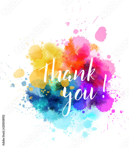 Thank you colorful splash